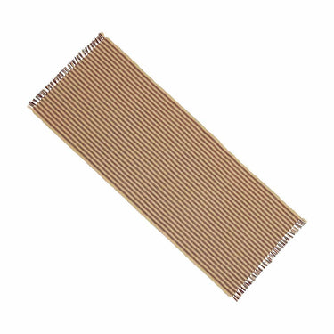 Barn Red Nutmeg York Ticking Table Runner TR880017 - The Fox Decor
